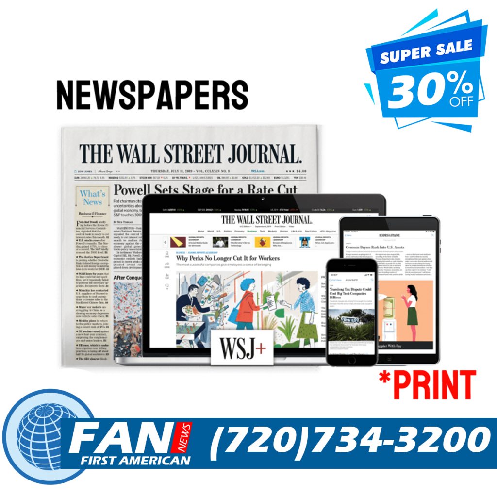 The Wall Street Journal Print Newspapers by reogocorp.com