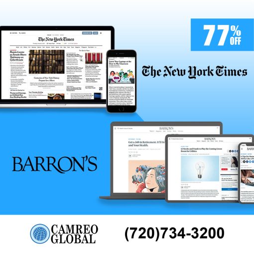 The New York Times Subscription and Barron's Newspaper for 3 Years
