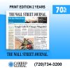 WSJ Print Edition Subscription for 2 Years