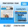 Barron's Newspaper and WSJ Print Edition 12-Month Subscription 